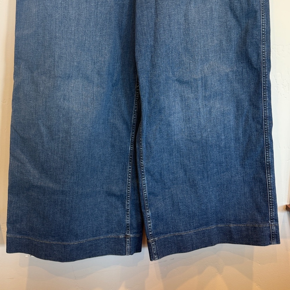 NWT SPANX Cropped Wide Leg Pull On Jeans 2X/2T in Blue - Picture 4 of 7